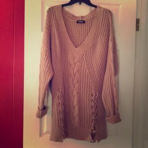 xL express taupe sweater